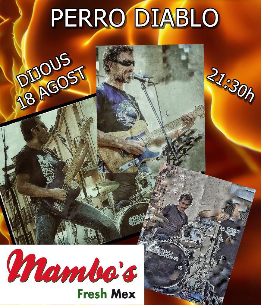algilaga78's tweet photo. #PerroDiablo a @MambosFreshMex #Dijous 18 #Agost 21:30 #Empuriabrava @SDC_Emporda @WindoorRealFly  @SkydiveEmpuria https://t.co/poFwOOxNTd