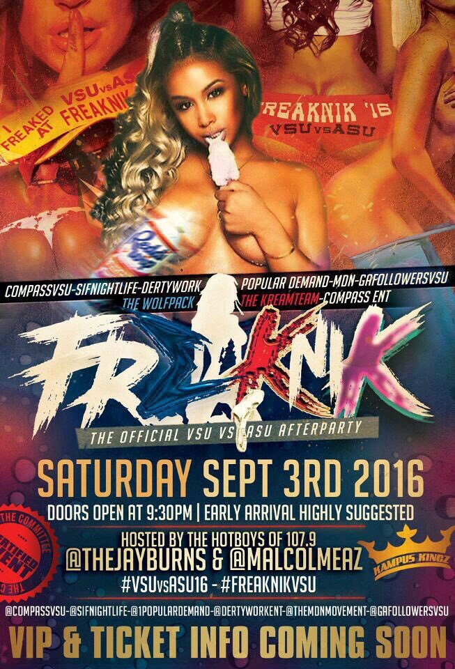 1PopularDemand's tweet photo. #VSUvsASUWeekend THE OFFICIAL AFTER PARTY‼️‼️ THE RETURN OF #FREAKNIK 🔥🔥🔥🔥🔥😈😈😈😈😈 https://t.co/R50lSHSAZf