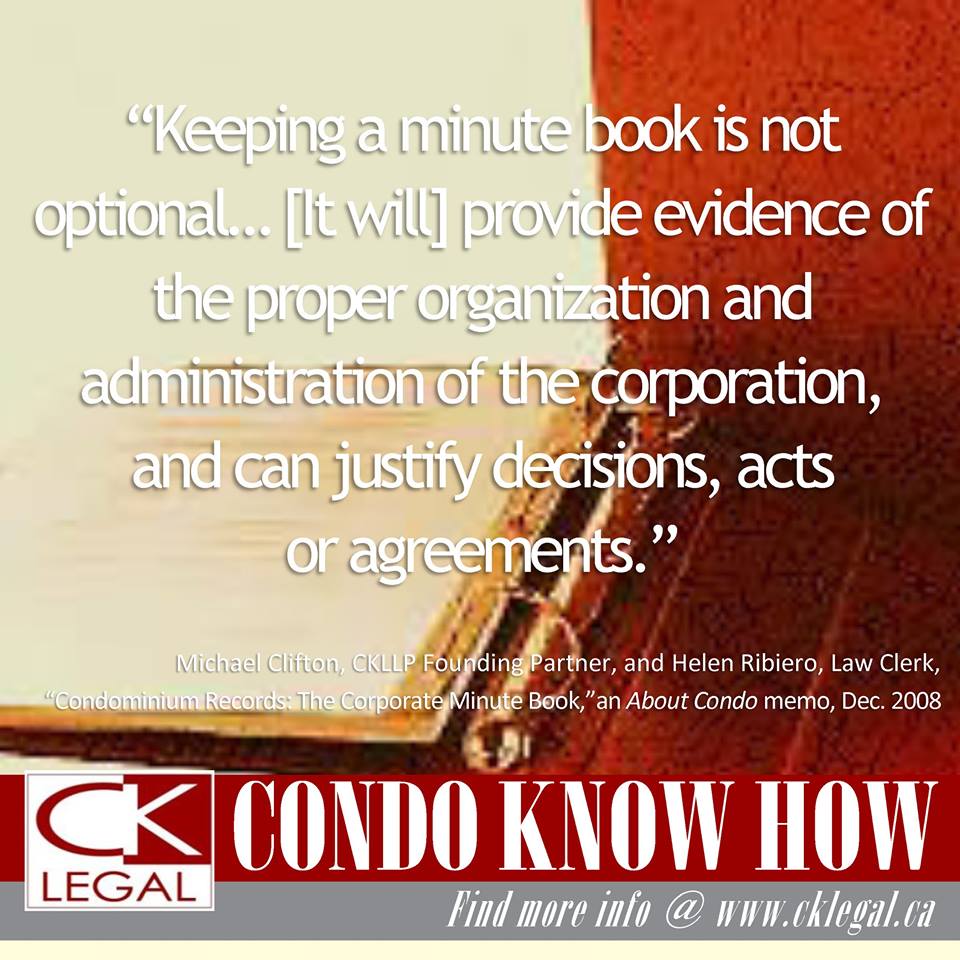 CliftonKokLLP's tweet image. Clear, accurate, accessible institutional memory - essential for effective #condo management. #cklegal #CondoKnowHow