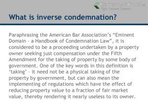 bobbeers's tweet photo. What is inverse condemnation? https://t.co/Yk5hQL3zoy https://t.co/teEXFnTEcQ