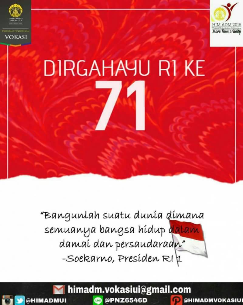 [DIRGAHAYU RI KE 71] <a href="/HIMTAUI/">HM Vok Pariwisata UI</a> <a href="/HMVokomUI/">HM Vokasi Komunikasi</a> <a href="/HMRK_UI/">HMRK Vokasi UI</a> <a href="/HMMIDUI/">HM Vokasi MID UI</a> <a href="/HMVA_UI/">HMVA UI</a>