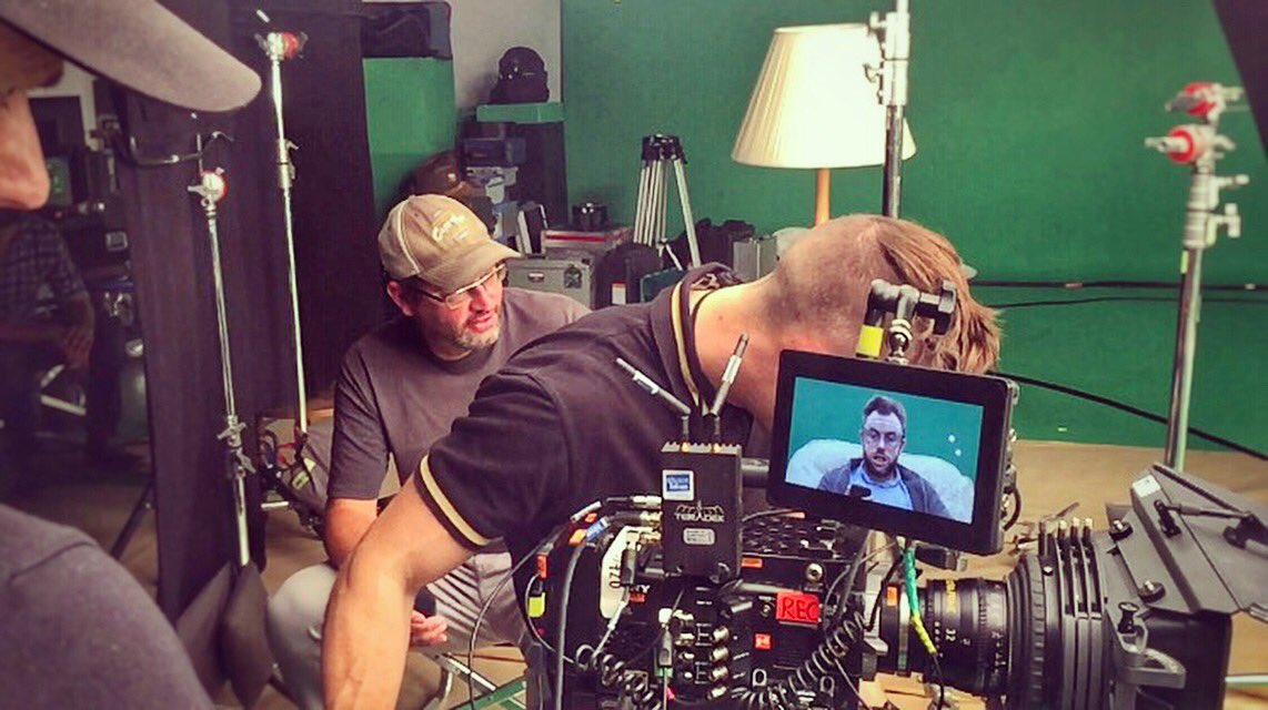 KodeMedia's tweet photo. Jim Canty was on set yesterday having fun with green screen and wind machines for his latest TVC. #Kodeldn https://t.co/pXcBrVjCCY