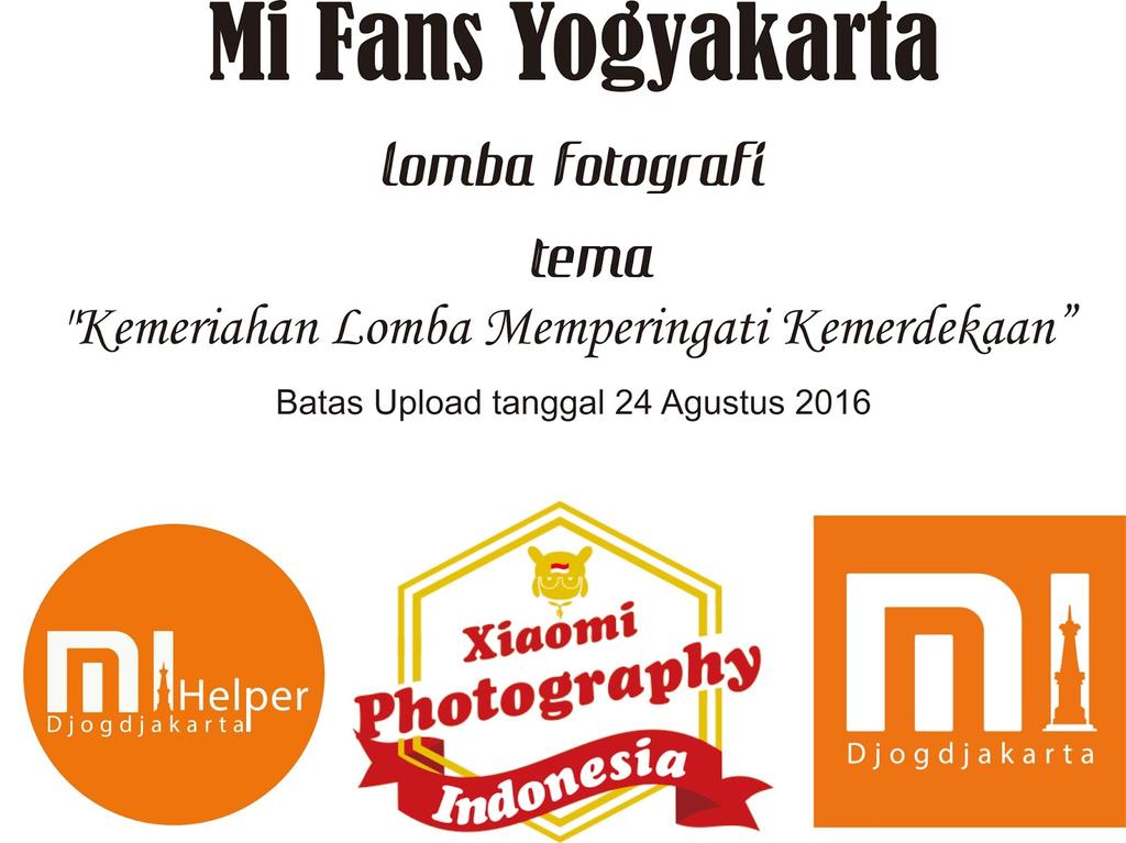 Lomba Fotografi memperingati Kemerdekaan Indonesia. 
Upload photonya, Rebut Hadiahnya 😀

mifansjogja.blogspot.co.id/2016/08/lomba-…
