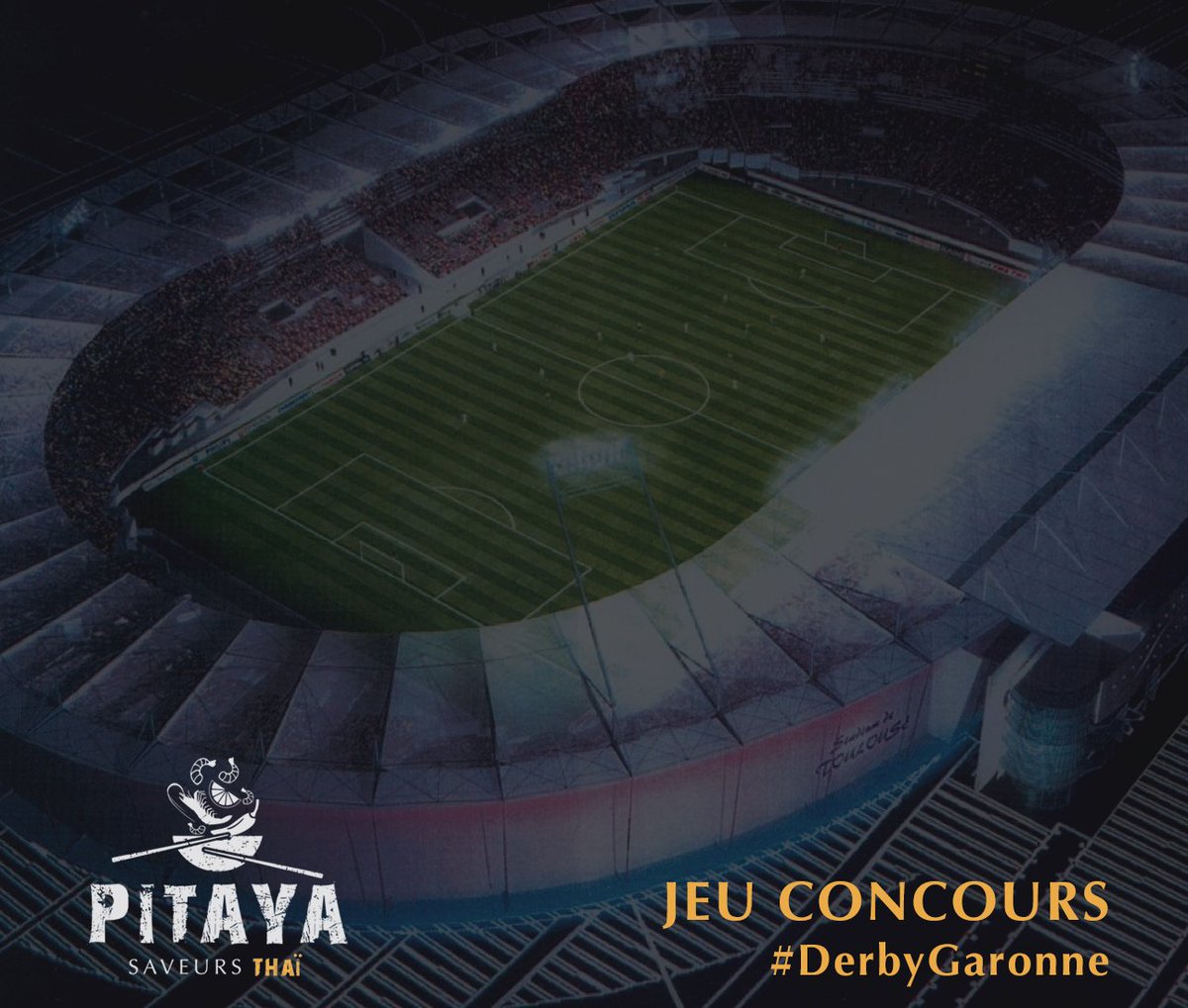 Envie de voir #TFCFCGB au stade ? RT+Follow <a href="/PitayaResto/">Pitaya, Thaï Street Food</a> pour gagner des places #DerbyGaronne <a href="/girondins/">FC Girondins de Bordeaux</a> <a href="/ToulouseFC/">Toulouse FC</a>