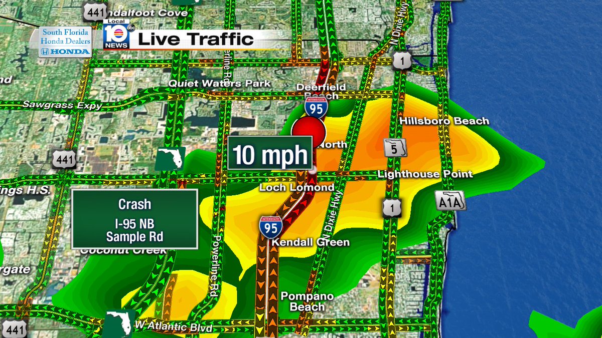 Crash on I-95 NB at Sample Rd #traffic https://t.co/58fPaE12TP