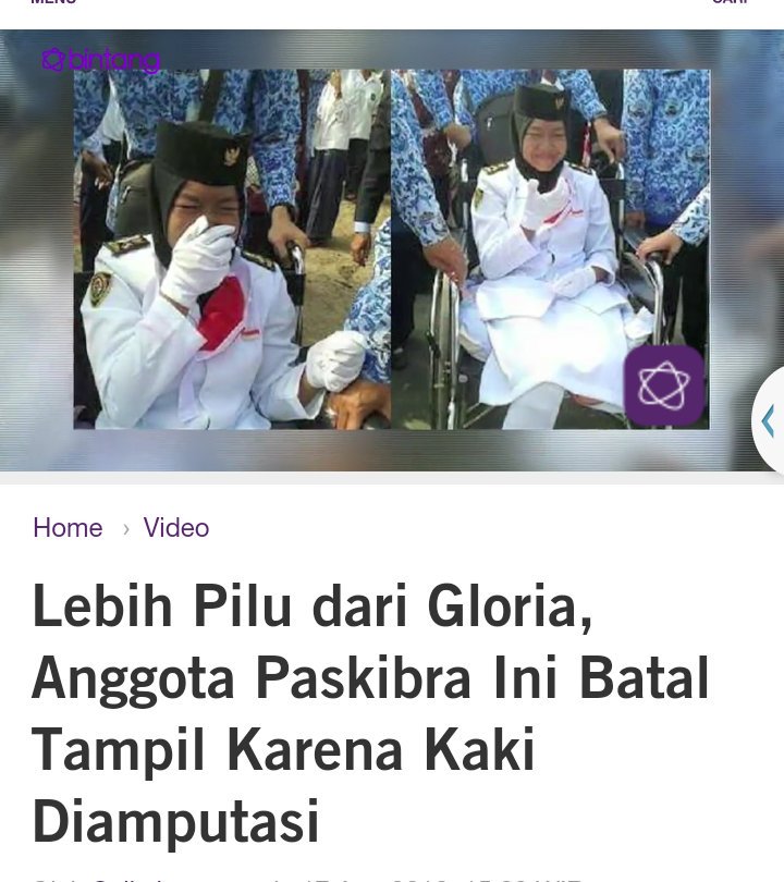 @HitamPutihT7 <a href="/corbuzier/">Corbuzier</a> tolong undang anak ini..silvi ketabrak truk waktu latihan paskibra dan kakinya di amputasi