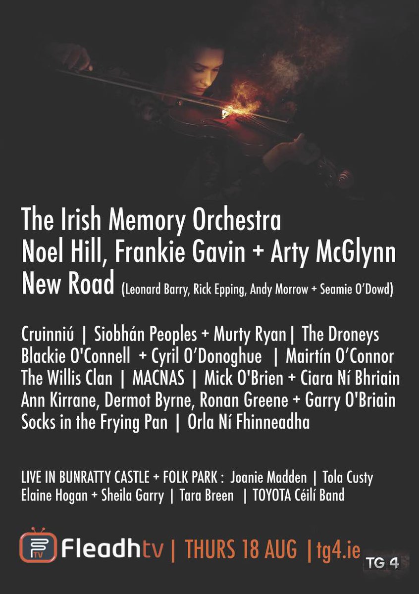 Déardaoin ar #FleadhTV <a href="/TG4TV/">TG4</a>  @MaireadNiChuaig <a href="/LynetteFay/">Lynette Fay</a> <a href="/BunrattyCastle/">Bunratty Castle & Folk Park</a> <a href="/SupermacsIRE/">Supermac's</a>  <a href="/ShannonAirport/">Shannon Airport</a>