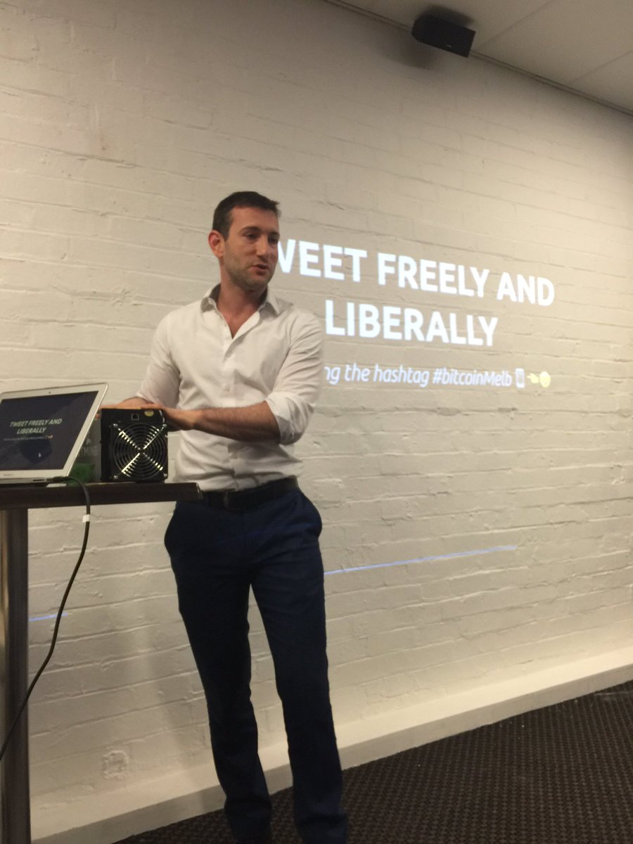 alantsen's tweet photo. Here we go. Let's talk bitcoin to start with #bitcoinmelb https://t.co/joX8B1rEfX