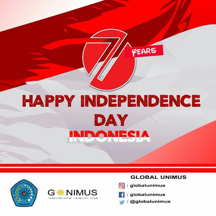 globalunimus's tweet photo. HAPPY INDEPENDENCE DAY🇮🇩 Welcome the new age!Hopefully this new age bring new hope to reach Indonesia's future goals https://t.co/lv2tQPlzVi