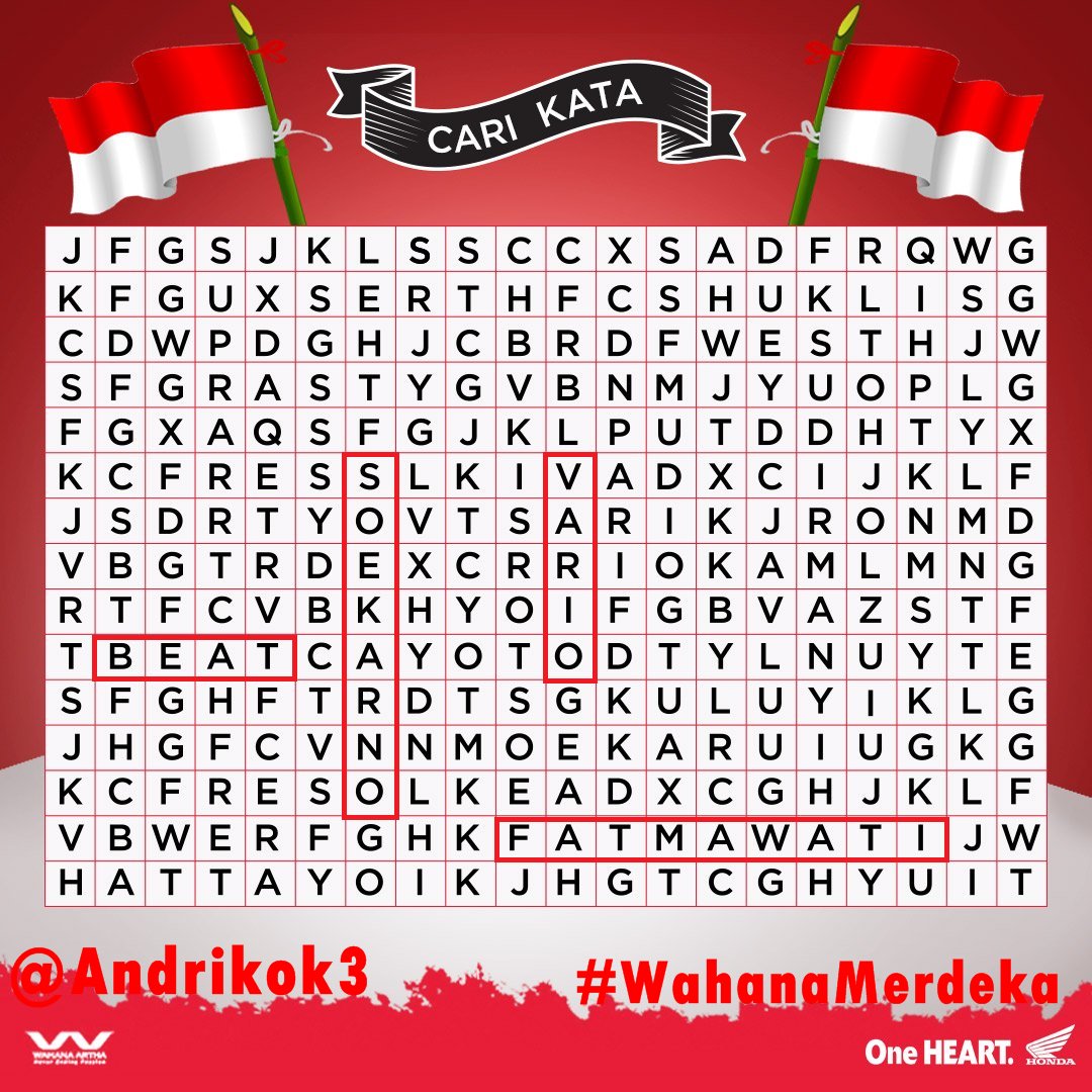 Andrikok3's tweet photo. @WahanaHonda BEAT dan VARIO, FATMAWATI dan SOEKARNO  #WahanaMerdeka https://t.co/mn7SigLM7d