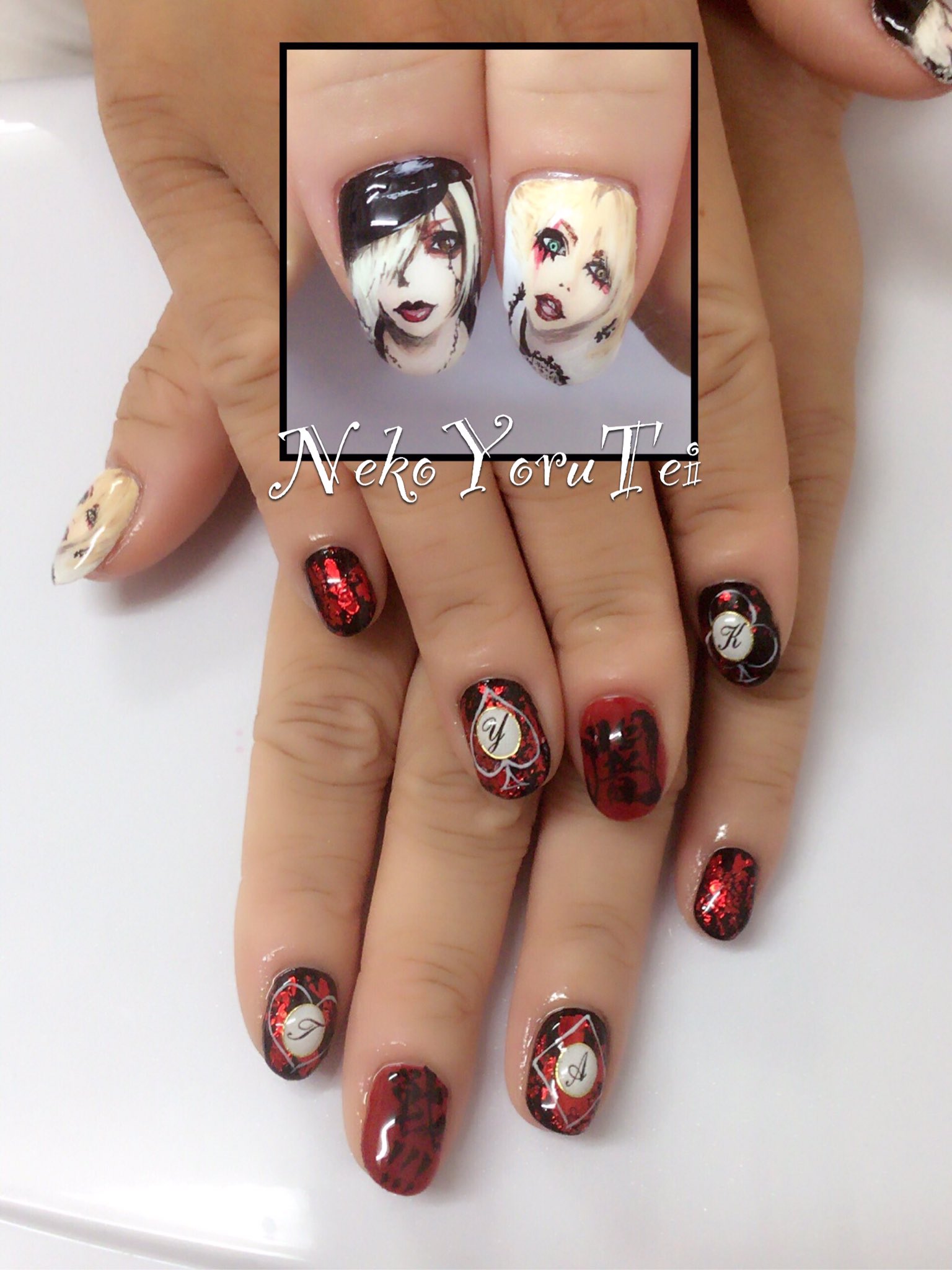 Twitter 上的 爪飾屋 猫夜亭 デザインコース Diaura アルルカン 痛ネイル V系ネイル T Co Rspxp0rakh Twitter