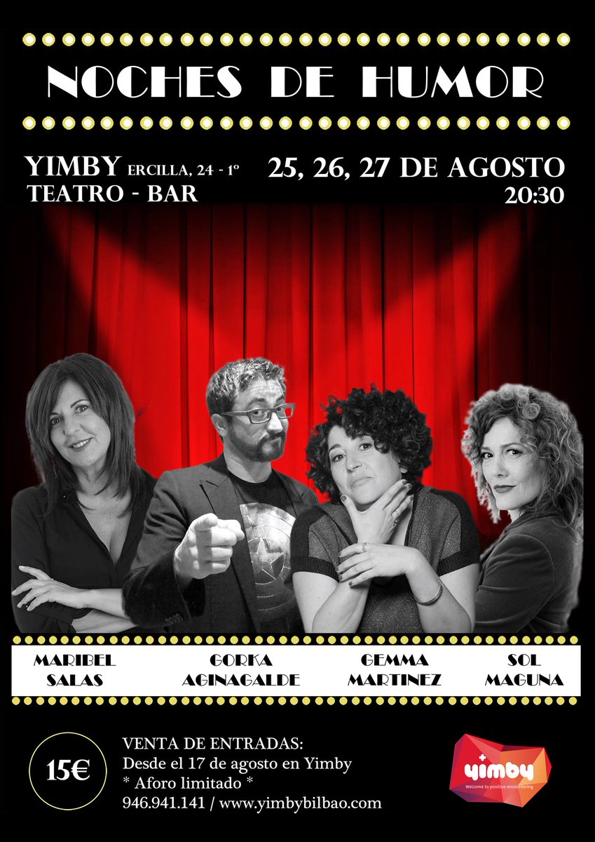 YA a la venta las entradas de NOCHES DE HUMOR, planazo para #AsteNagusia  yimbybilbao.com/noches-de-humo…