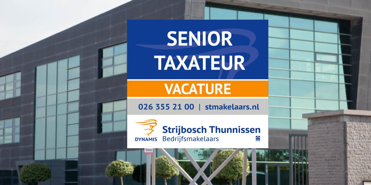 VastgoedArnhem's tweet photo. #VACATURE #026 #vastgoed
Wij zijn op zoek naar een #Senior #Taxateur! Meer informatie? https://t.co/pw14qTxzxE https://t.co/cJ3Z9dDLcr