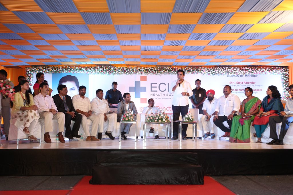 MinisterKTR's tweet photo. Few glimpses from today's inauguration of Eclat Health Solutions, Karimnagar facility https://t.co/8Gh49xtwPF