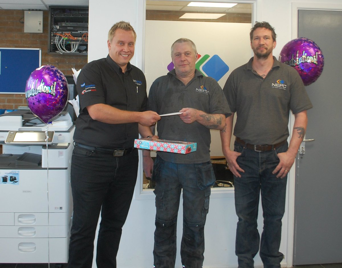 nepcpowdercoat's tweet photo. Today is a special day as we #celebrate Billy's 21st work #anniversary at NEPC. #ukmfg #coatings #team #northeast https://t.co/ooCYXAA5kZ