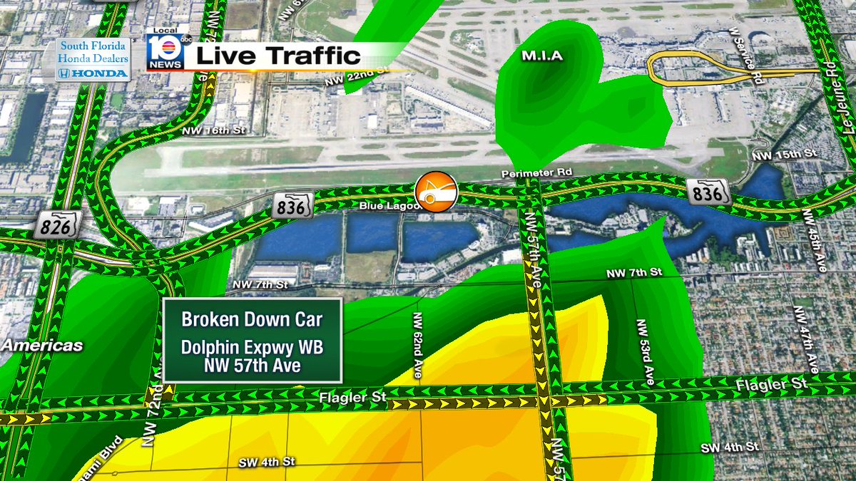 Broken Down Car on Dolphine Expwy WB after NW 57th Ave #traffic #miami https://t.co/LYQ49qusdQ