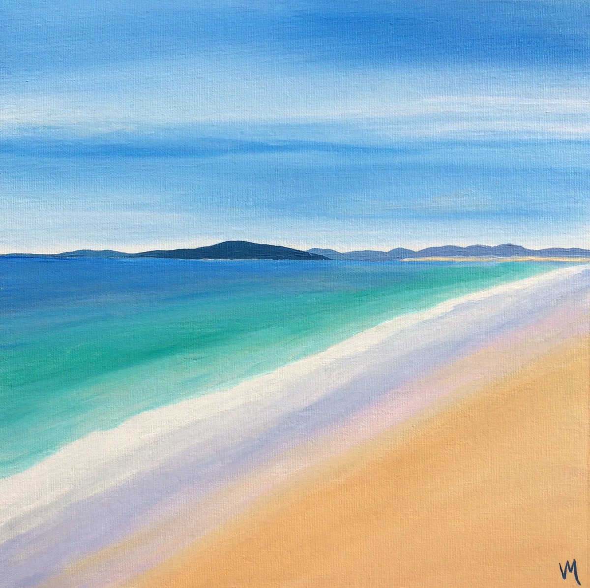 mcqueen_art's tweet photo. Benbecula - Outer Hebrides - Original Acrylic Painting - 12 inch square https://t.co/iSpodfW3lX