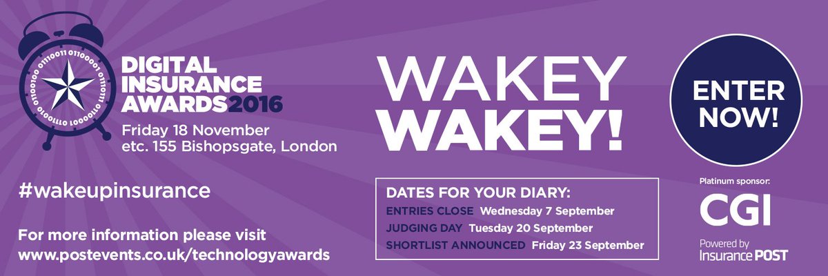 PostEvents's tweet photo. Showcase the brightest stars in insurance technology #wakeupinsurance! https://t.co/qYsdppvI4p @Insurance_Post https://t.co/8Qdms28Pmq