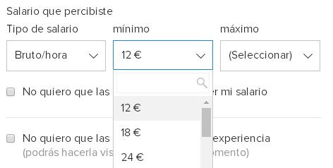 Flipo de que <a href="/InfoJobs/">InfoJobs</a> no te permita poner que has ganado un sueldo inferior a 12€ brutos/hora. ¡Spain va bien! ¬¬
