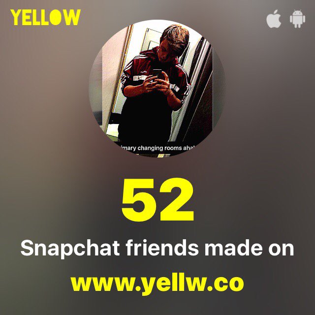 bretthoward990's tweet photo. Thanks @yellwapp 😍😍 I made 52 new friends on Snapchat: https://t.co/1nzItscGFr #MakeFriendsOnSnapchat https://t.co/aOy5800MxW