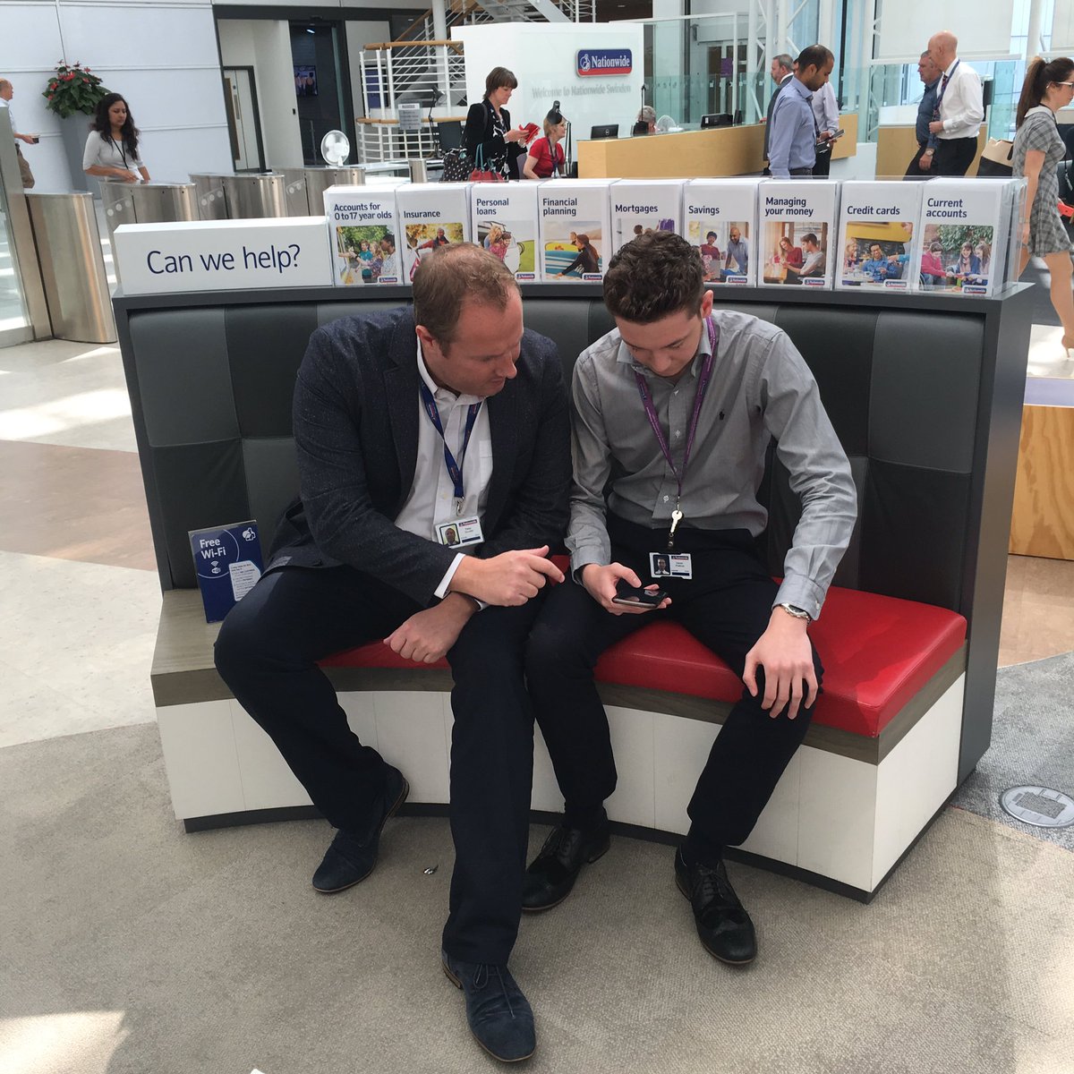 hodgson2sam's tweet photo. #SouthBionicWeek Pete helping one of our colleagues opening an account #mobileapp @NBSSandR @RBNSouth @psousterNBS https://t.co/D2DUmjSH6Q