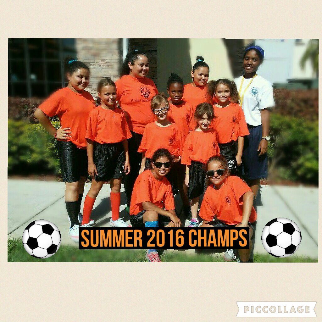 jeidy0530's tweet photo. SUMMER '16 SOCCER CHAMPS #UNDEFEATED you can't bring us down we refuse to lose #summerstaff #tookitall I love them 🏆 https://t.co/3wFndCj1RX