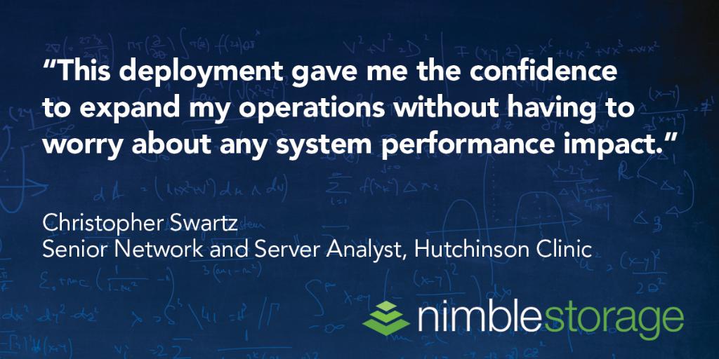 Faster access times and proactive support, why Hutchinson Clinic went Nimble: spr.ly/6010B2eGo #NimbleBecause