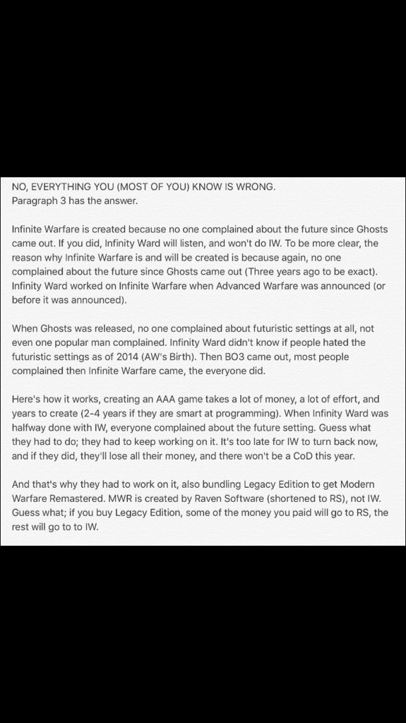 Fans5000's tweet photo. @mcintosh_noah @C4CTUSSW4G @iAmCaliberz @InfinityWard facepalm read this quote https://t.co/y2msxS0iAw