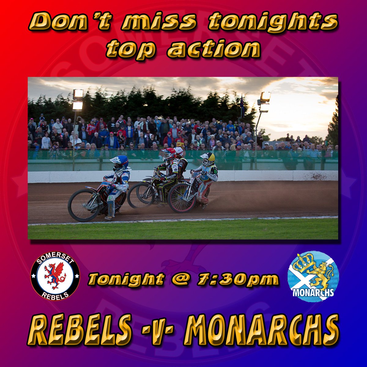 casesrebels's tweet photo. Don't miss out, be there to see the top action as @casesrebels meet @EdinMonarchs tonight at 7:30pm
#TopSpeedway https://t.co/qMlZmqYZpW