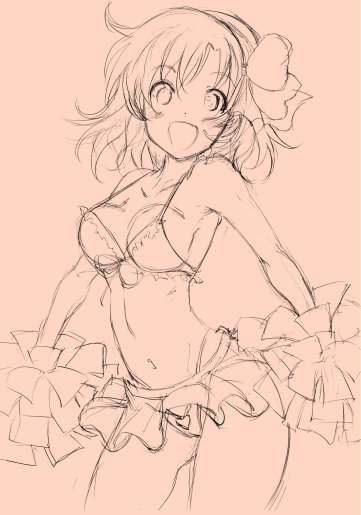 可奈ちゃんの夏色☆チアガール準備中…(o・∇・o) 