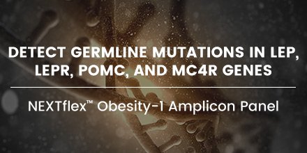 Detect Germline Mutations in LEP, LEPR, POMC, &amp; MC4R Genes bit.ly/2aYVpaG #obesity #ampliconpanel #illumina