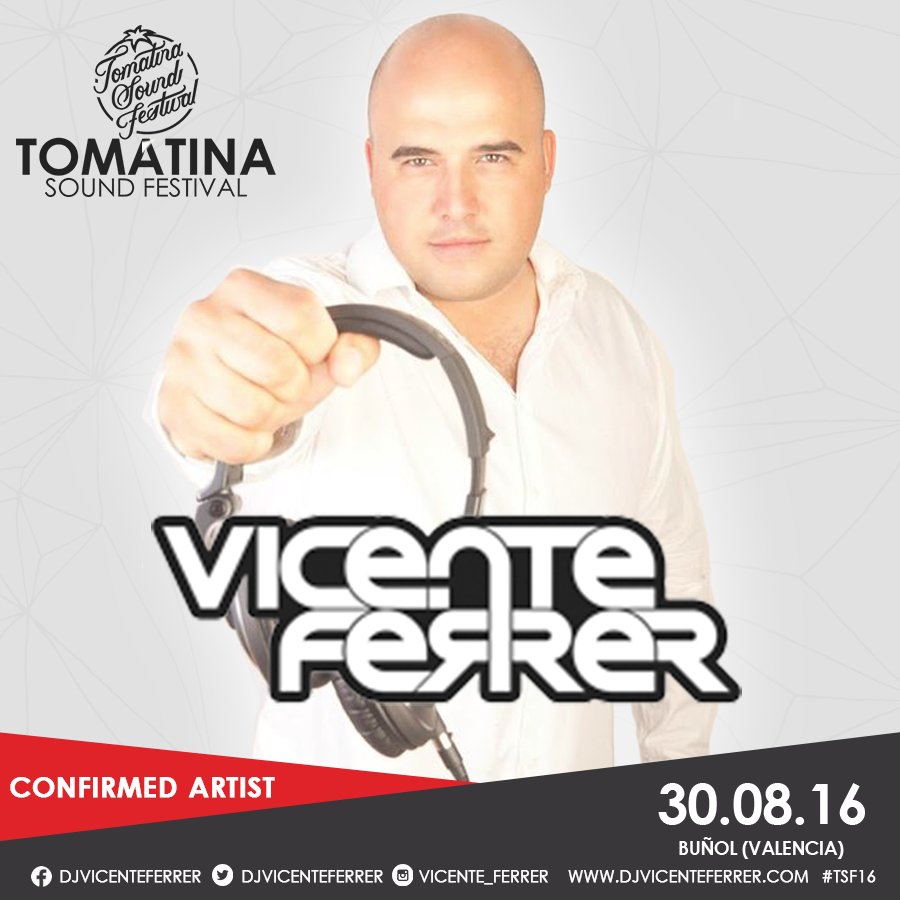 tomatinasound's tweet photo. @djvicenteferrer es nuestro Tercer confirmado!
Viene dispuesto hacernos disfrutar como si no hubiera mañana!  #TSF16 https://t.co/92Rl8WryLl