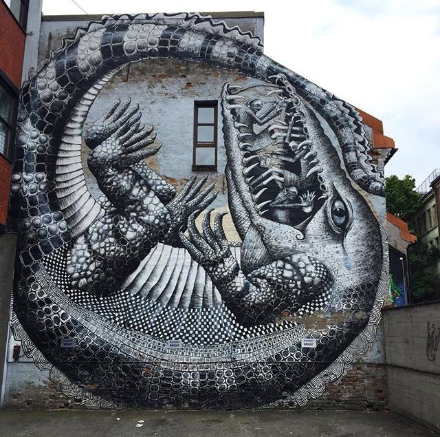 HubStreetArt's tweet photo. #streetart #art by Phlegm https://t.co/fL6lMN1hN3