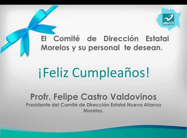 AlianzaMorelos's tweet photo. #FelizCumpleaños #Presidente @sntecastro https://t.co/6tjUybRGHZ