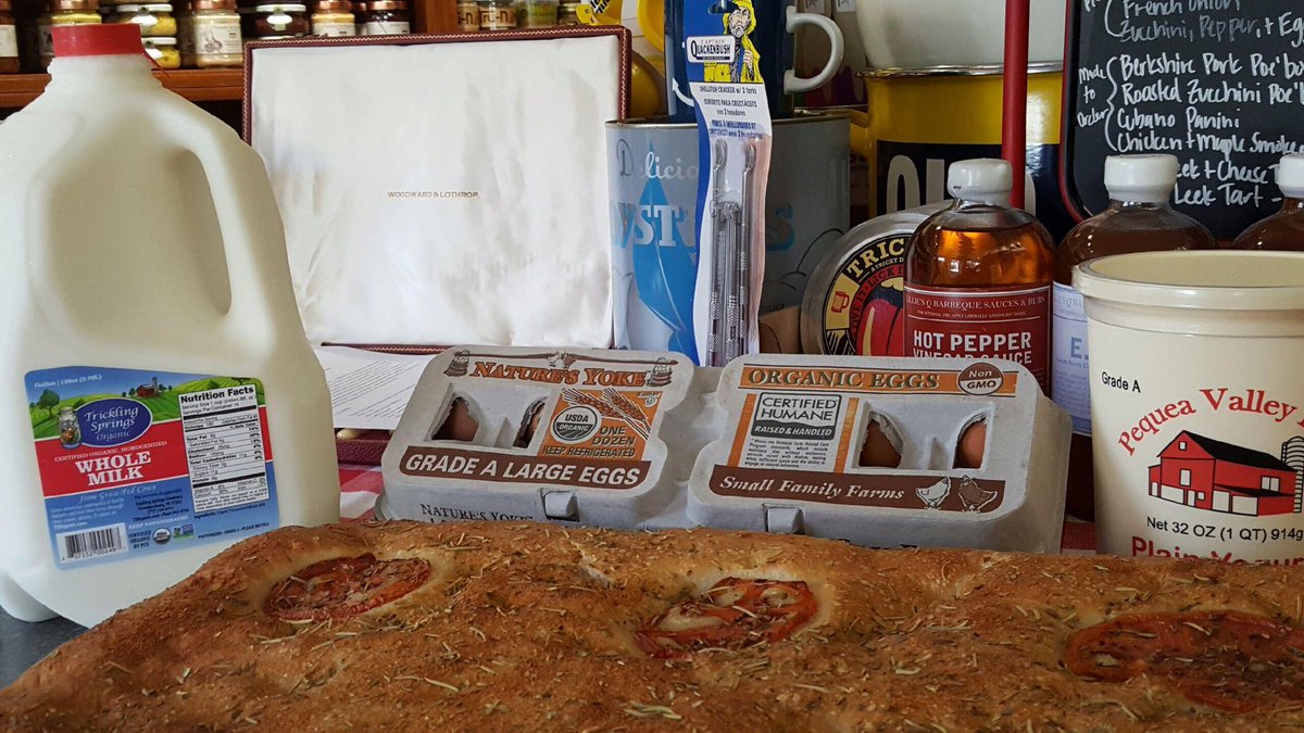 CulArtBaltimore's tweet photo. You asked, and we listened! Now in, certified organic milk, eggs, and yogurt. Focaccia also available! https://t.co/pIaahNgsD9