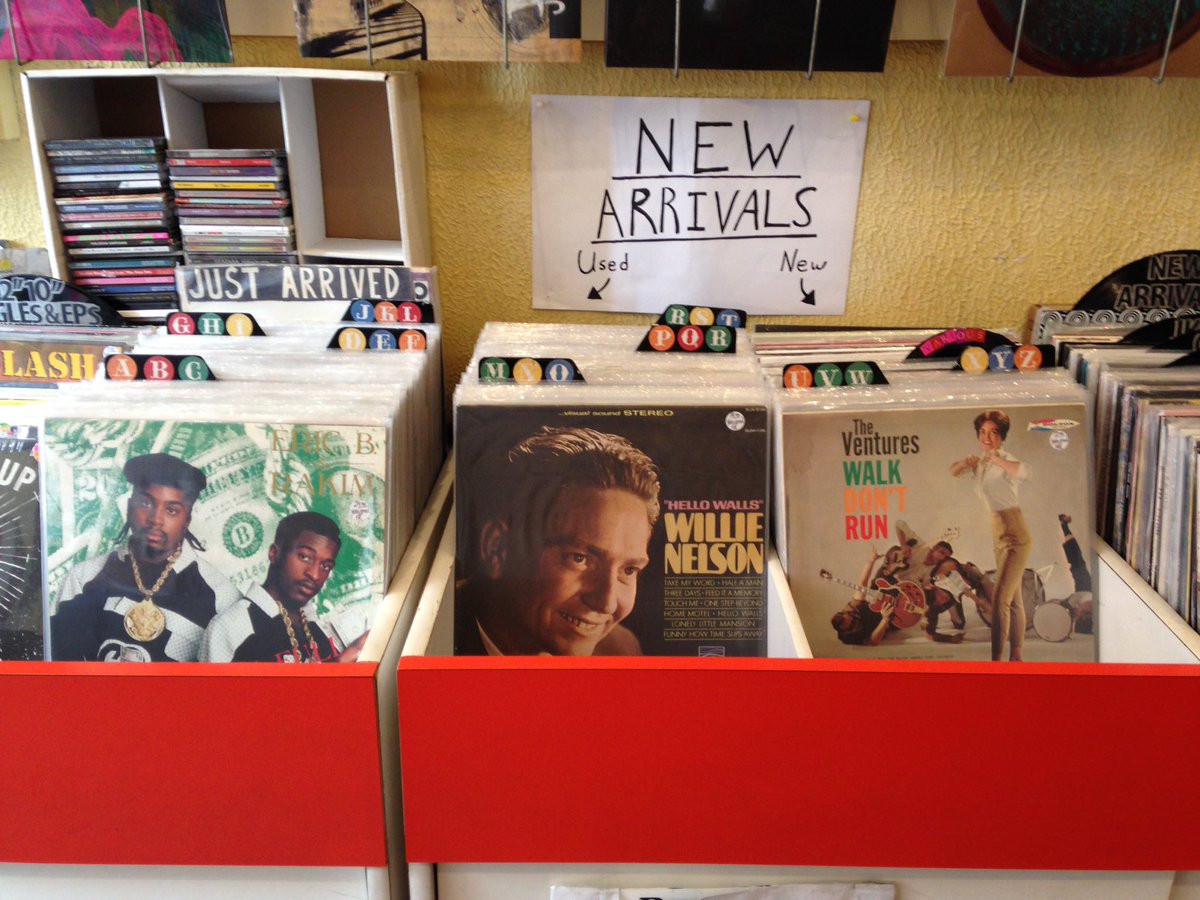Used records on the shelves!