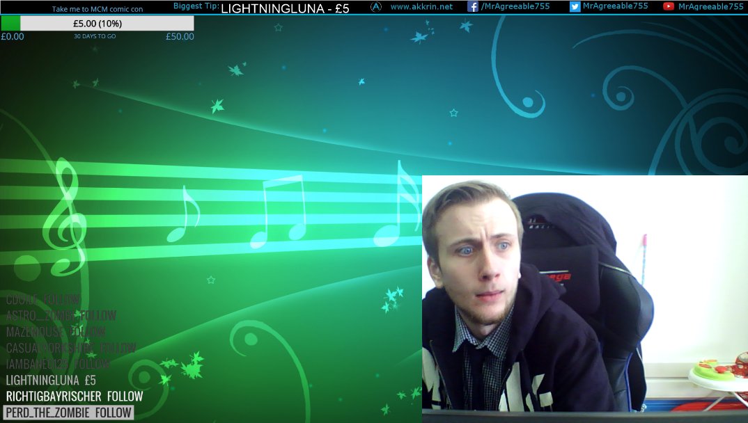 MrAgreeable755's tweet image. @LunaPotato My new Twitch layout forRocksmith (minus the game) look at that Biggest tip :3 #firsttip