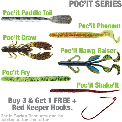 August Web Special! Buy 3 Packs of Poc'itSeries lures and Get FREE Stuff! #TwisterFishing bit.ly/2ajuVUj