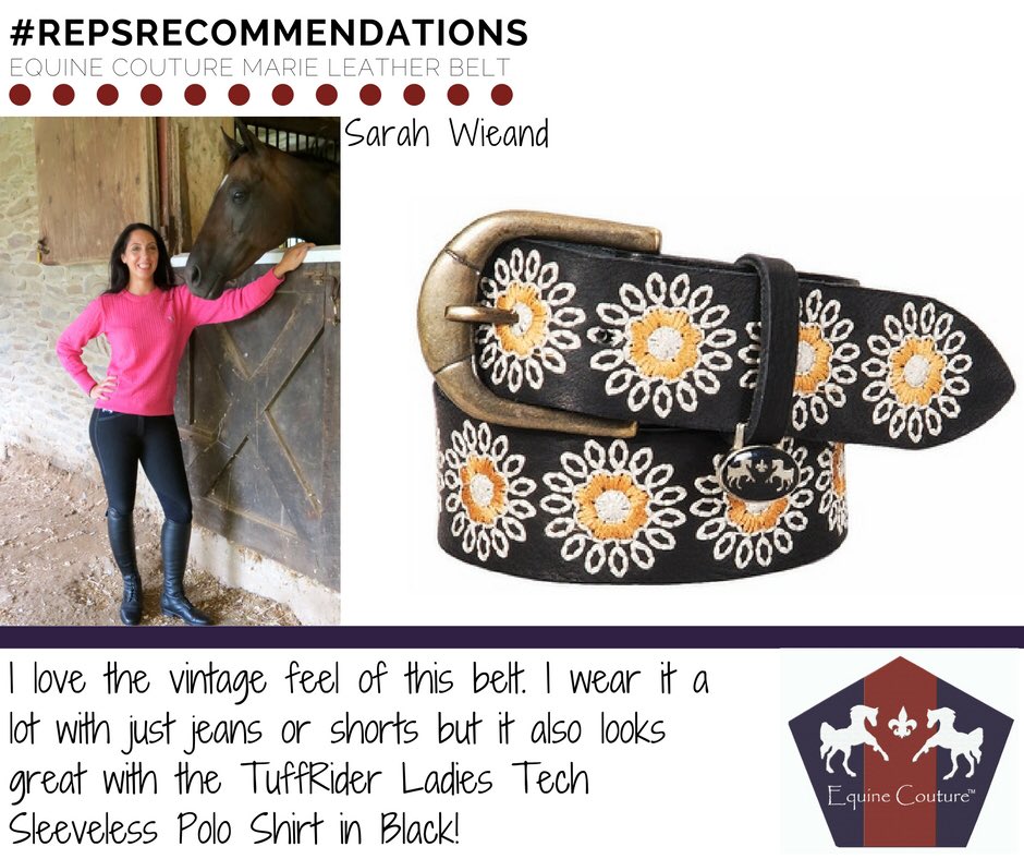 EquineCouture's tweet photo. The Marie Leather Belt is this week's #RepsRecommendations from Sarah Wieand! Shop online at https://t.co/YbGym3Gzic https://t.co/EsYgpLblzb