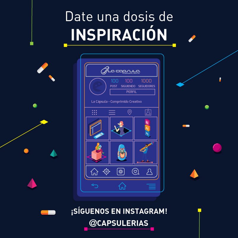 Capsulerias's tweet photo. Síquenos en #Instagram y recibe una buena dosis de este comprimido creativo https://t.co/rt8NJK1wCF