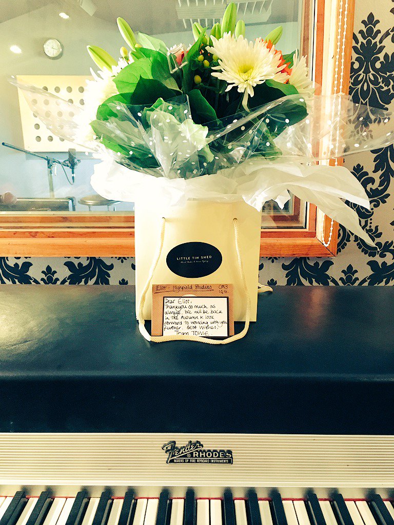 Highfieldstudio's tweet photo. The first time ever I've been bought flowers! Something new! Thank you @OnlyWayIsEssex #studiolife #greatful https://t.co/LZFr7RhECO