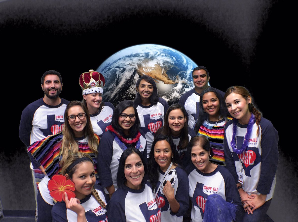 UnionHillRRISD's tweet photo. Union Hill dual language teachers are out of this world! #rrisdkickoff https://t.co/upeNCuP1Rg