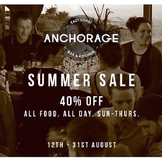 40% off food all day everyday for the next two weeks! Who's coming? 🍽🍴