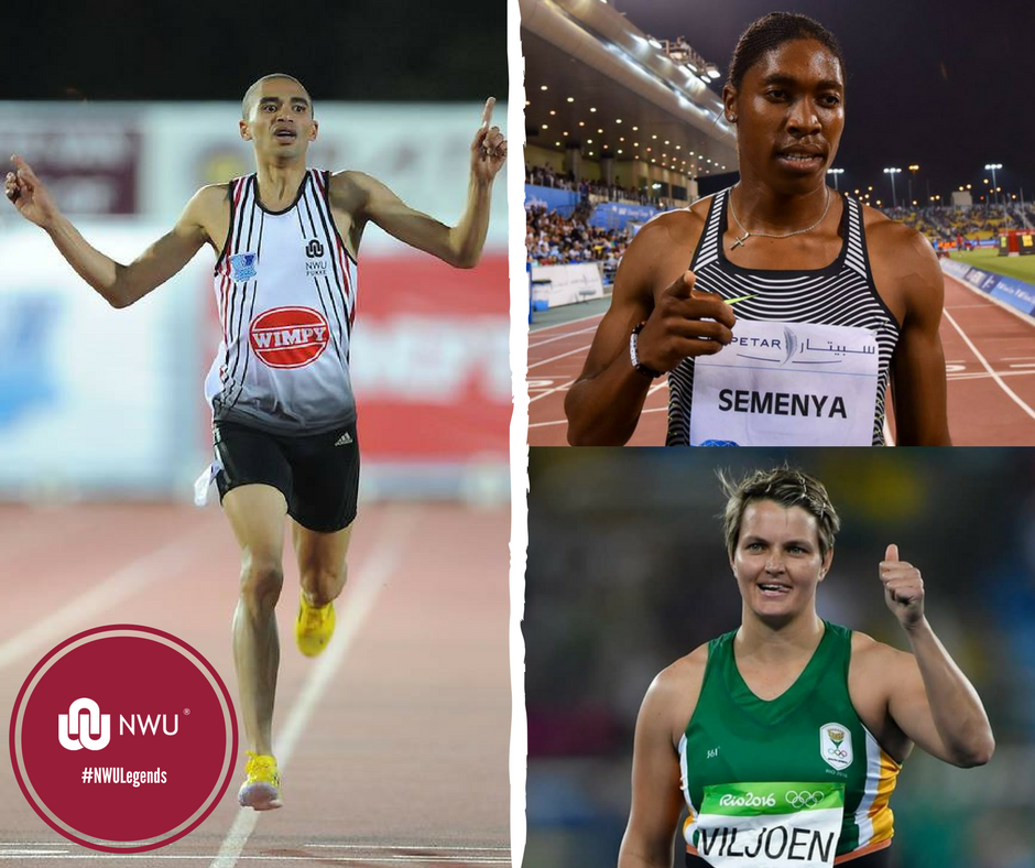 theNWU's tweet photo. #NWULegends making SA proud! https://t.co/tD2nTMYHpb @ElroyGelant @Sunette_Viljoen @caster800m #TeamSA #Caster4Gold https://t.co/DN73fkYQGQ