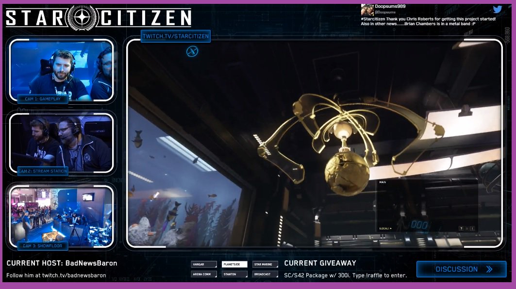 Miami_BaT's tweet photo. @thebadnewsbaron showing the VIP area! #StarCitizen #gamescom2016 #VIPCitizen https://t.co/0QkHKmH7Lb