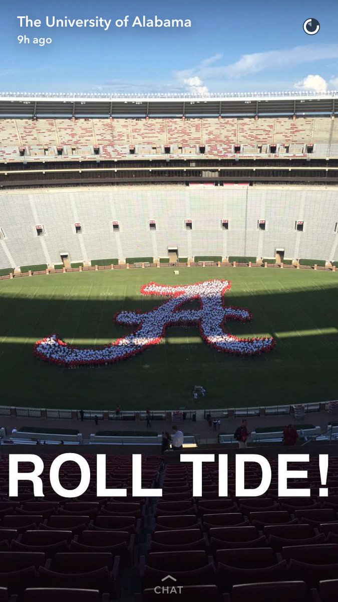 BamaBromo_'s tweet image. I can not wait to see this new UA Tradition this season!! #RTR #ScriptA #MillionDollarBand #MDB #BryantDenny 🅰🎺🐘🏈