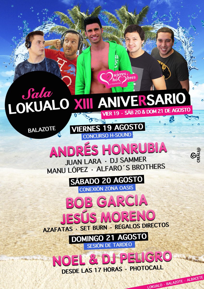 <a href="/NoelBayarri/">Noel</a> <a href="/djbobgarcia/">Bob Garcia</a> <a href="/AndresHonrubia/">Andrés Honrubia</a> <a href="/DjPeligrodeejay/">Dj Peligro</a> <a href="/Dj_JesusMoreno/">Jesus Moreno</a> preparados para el XIII aniversario!!!