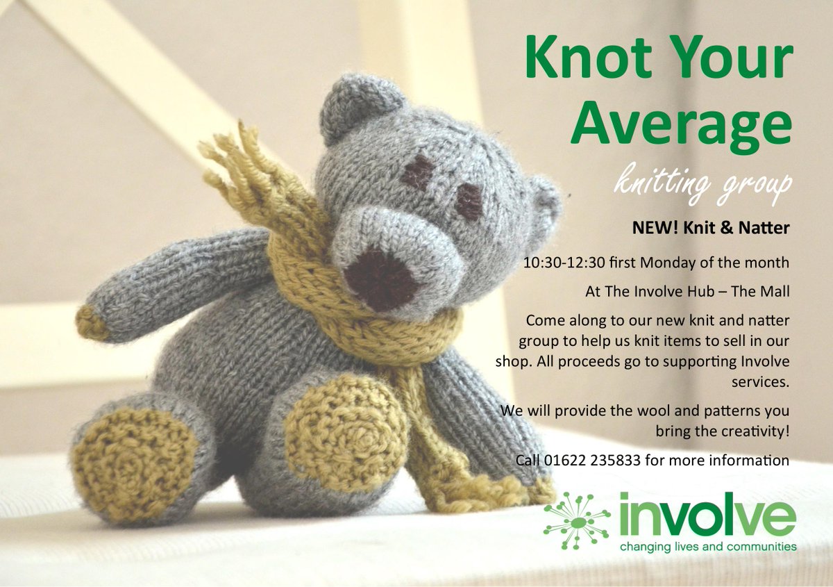A new Knit &amp; Natter is coming to Maidstone! Call us on 01622 235833 for more information #knit #Maidstone