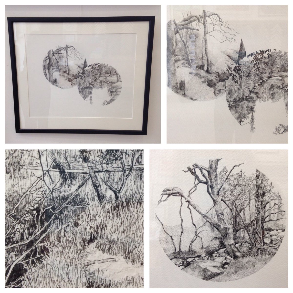 Some beautiful drawings we recently framed for an exhibition at the @LavitGallery coming up
