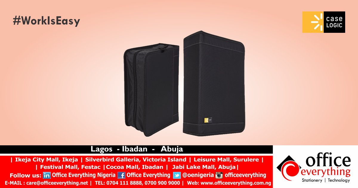 oenigeria's tweet photo. Durable and convenient CD wallet that ensures quick and easy access to up to 128 CDs. #CaseLogic #CDWallet https://t.co/zDw78IY17S